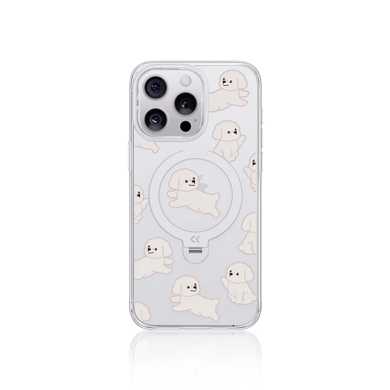 Fluffy Bichon Magic Stand Pro Case for iPhone - Image 3